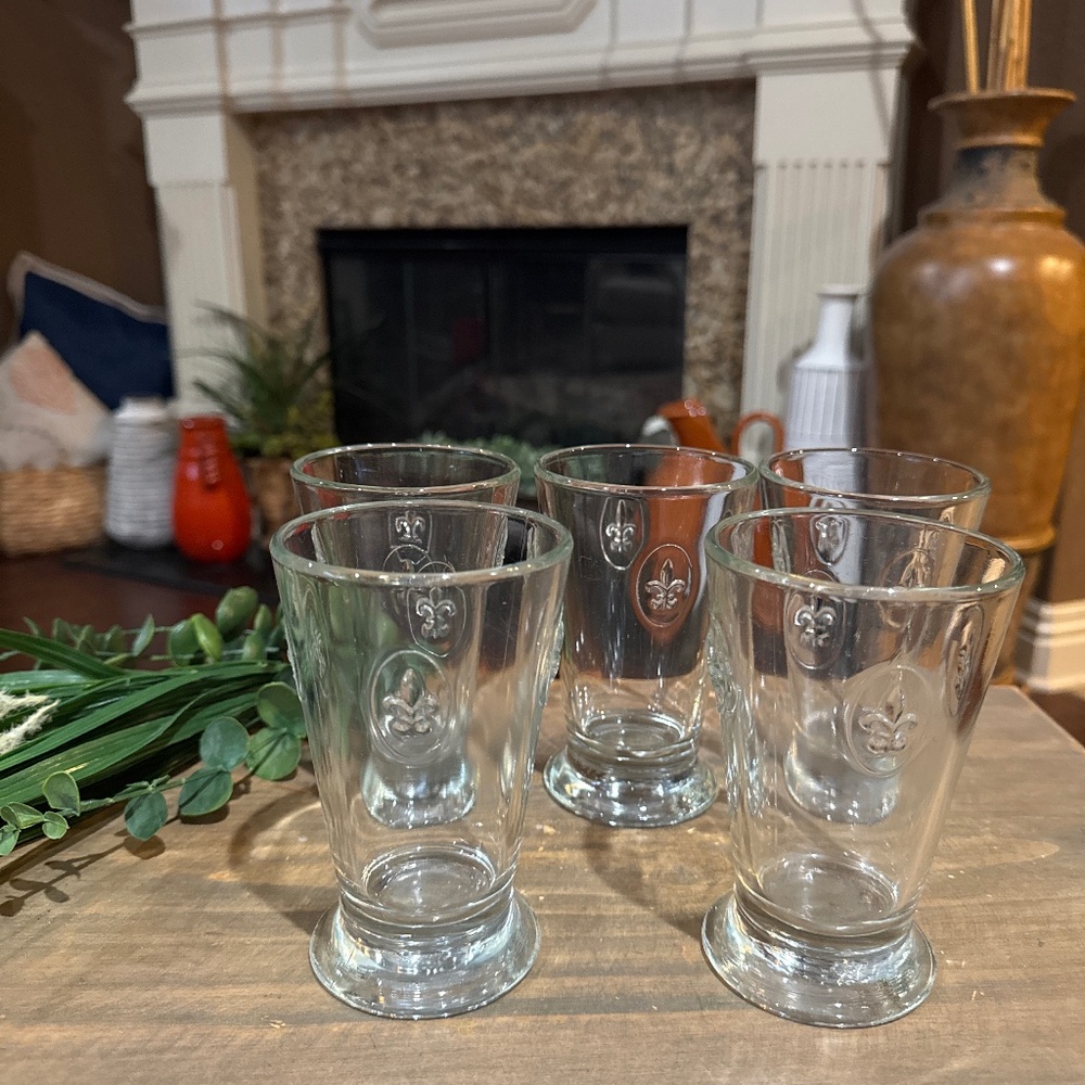 LA ROCHERE FLEUR De LYS High Ball Ice Tea / Long Drink Glass - SET OF 5